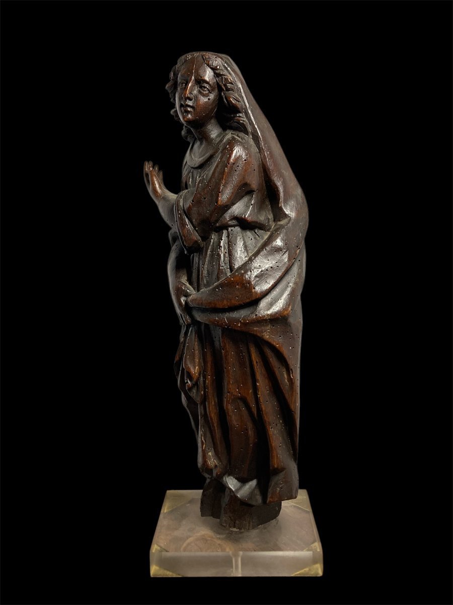 Inizi XVI secolo - Legno scolpito - Scultura fiamminga raffigurante La Maddalena
