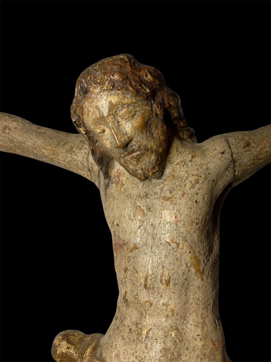 Inizio XVI secolo - Toscana - Corpus Christi in legno policromo intagliato-photo-2