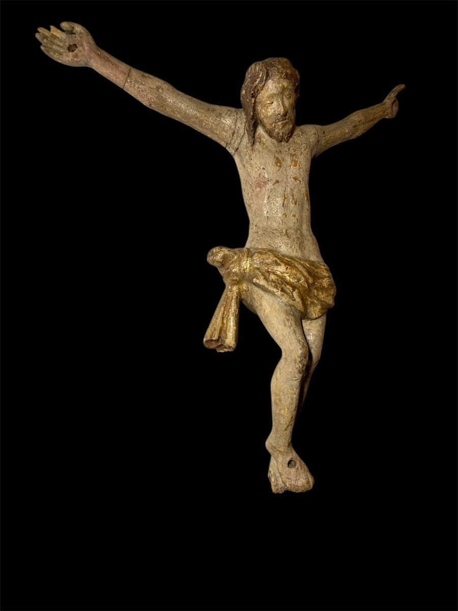 Inizio XVI secolo - Toscana - Corpus Christi in legno policromo intagliato-photo-3