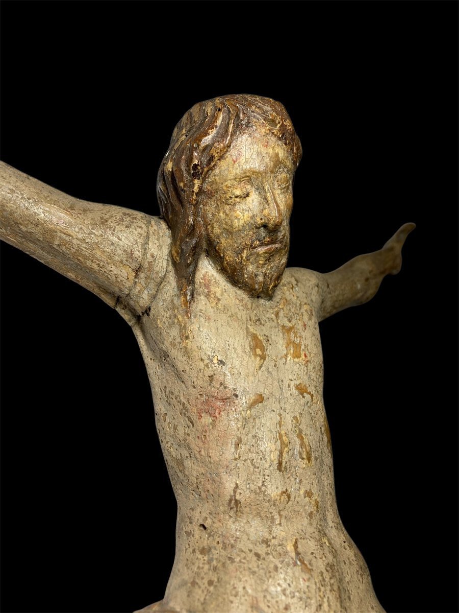 Inizio XVI secolo - Toscana - Corpus Christi in legno policromo intagliato-photo-4