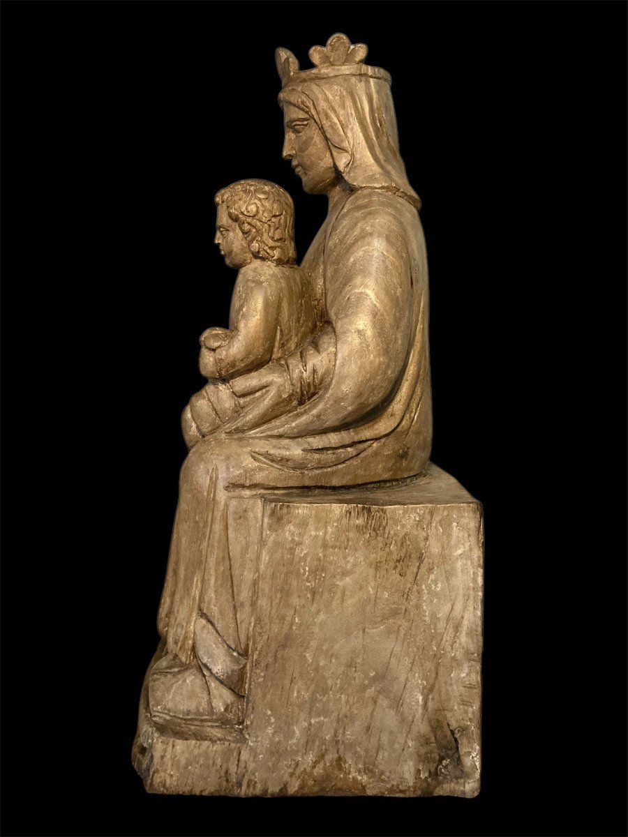 III quarto XIV secolo - Bottega del Maestro dei Magi di Fabriano - Tiglio - Madonna col Bambino-photo-2