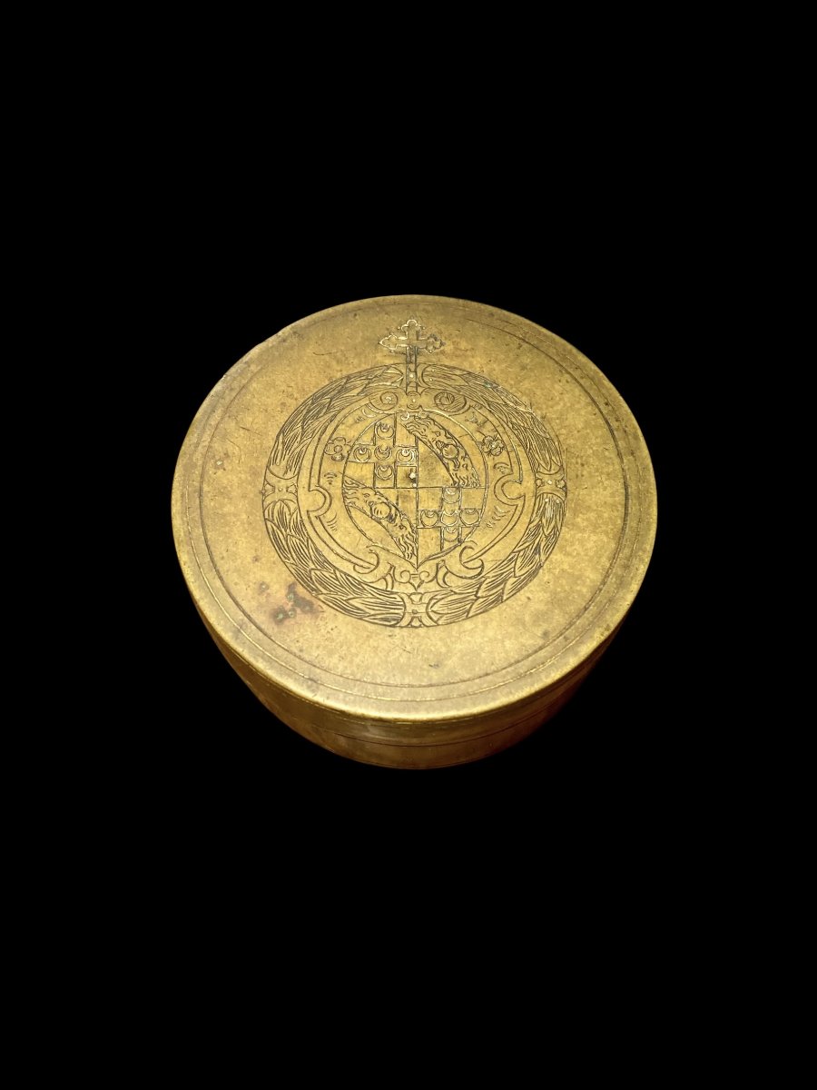  Francesco Bandini Piccolomini (Arcivescovo di Siena 1538-1588) - Pisside in bronzo fuso-photo-2