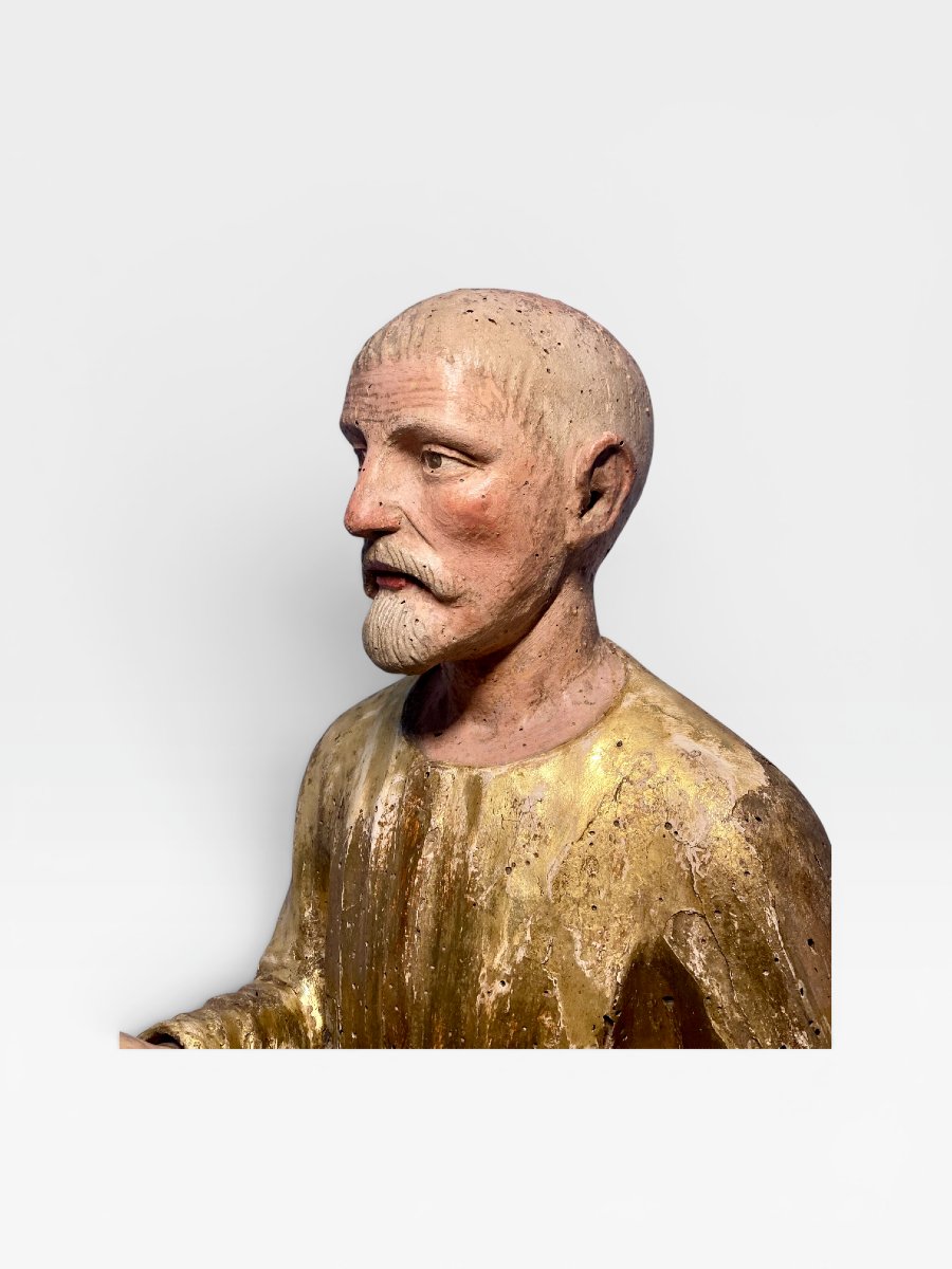 Brescia (Bottega degli Olivieri?) - I quarto del XVI sec. - Busto ligneo di S. Giuseppe-photo-3