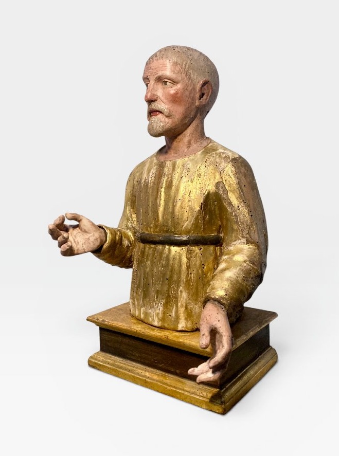 Brescia (Bottega degli Olivieri?) - I quarto del XVI sec. - Busto ligneo di S. Giuseppe-photo-2