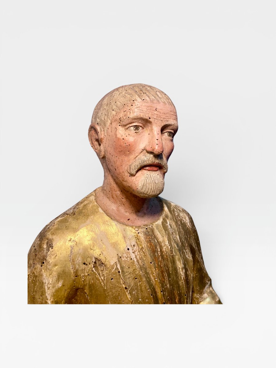 Brescia (Bottega degli Olivieri?) - I quarto del XVI sec. - Busto ligneo di S. Giuseppe-photo-1