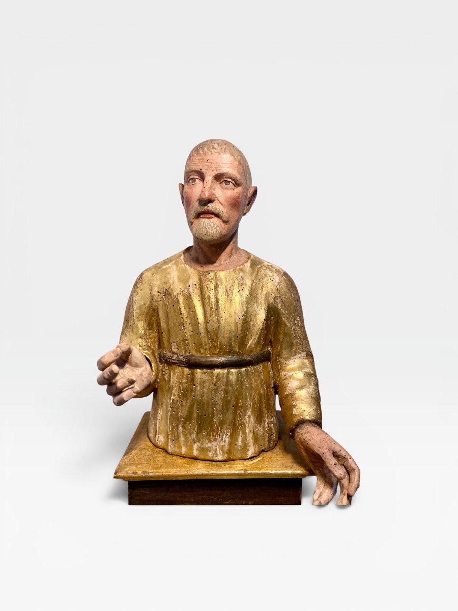 Brescia (Bottega degli Olivieri?) - I quarto del XVI sec. - Busto ligneo di S. Giuseppe-photo-4