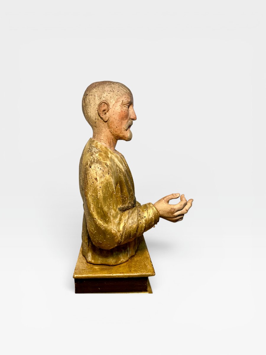 Brescia (Bottega degli Olivieri?) - I quarto del XVI sec. - Busto ligneo di S. Giuseppe-photo-7