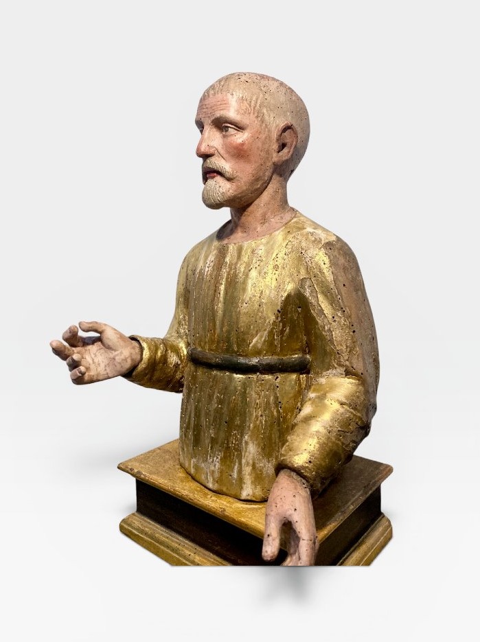Brescia (Bottega degli Olivieri?) - I quarto del XVI sec. - Busto ligneo di S. Giuseppe