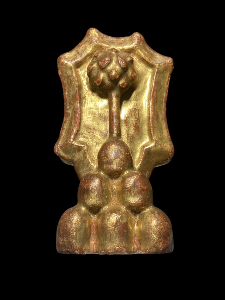 Comune di Montalcino - Metà del XVI sec. - Emblema civico istituzionale in legno dorato-photo-2