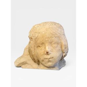 Italia settentrionale - Fine del XIV sec. - Protome angelica in marmo