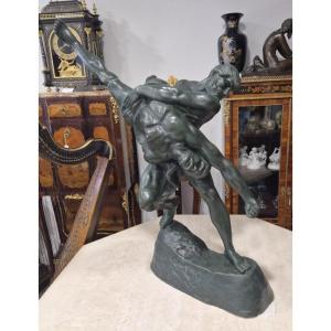 Large Bronze The Wrestlers ( Jef Lambeaux 1852-1908)