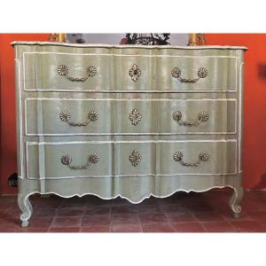 18th Century Painted Walnut Chest Of Drawers 