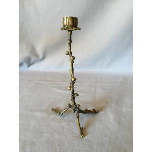 Art Nouveau Bronze Candlestick