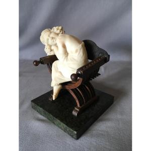 Alabaster Sculpture Signed Fa Masini