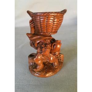 Carved Wooden Pyrogen, Late 19th Century