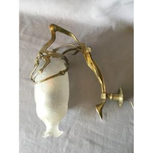Art Nouveau "silk Cocoon" Wall Lamp