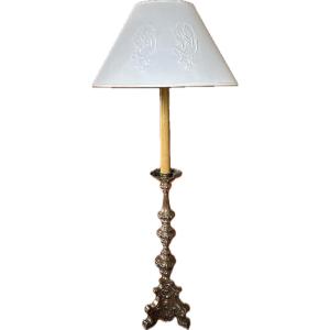 Louis XIV Period Candlestick Lamp