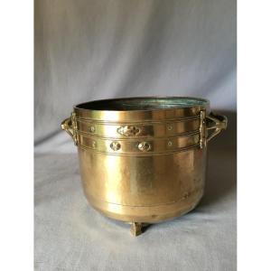 Art Nouveau Brass Plant Pot