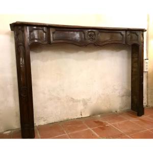 18th Century Walnut Fireplace