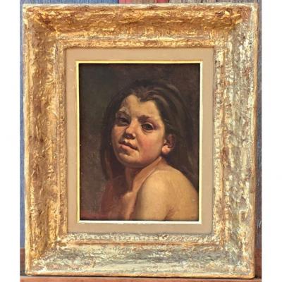 Table Portrait Young Girl Signed G. Reinheimer
