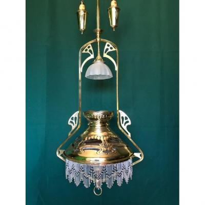 Large Art Nouveau Suspension