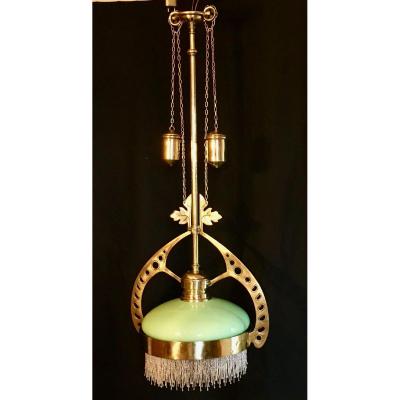 Chandelier Goes Up And Down Art Nouveau