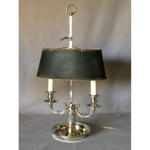 Bouillotte Lamp With Two Lights In Silver Metal
