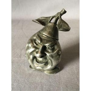 Pewter Humorous Inkwell