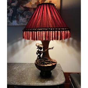 Japanese Bronze Lamp
