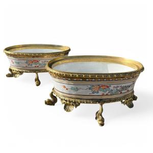 Pair Of Porcelain Planters