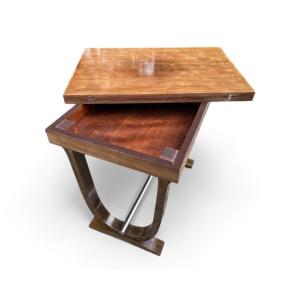 Art Deco Rosewood Swivel Top Table, France, Circa 1930