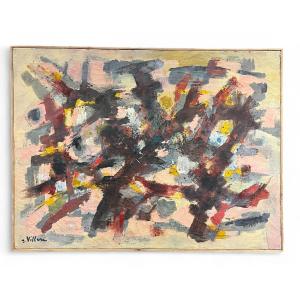 Modern Painting Signed Jean Villeri (1896-1982)