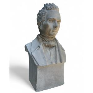 Plaster Bust Signed P. Bonfis, 1848
