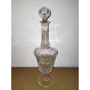 Baccarat Large Cut Crystal Carafe On Pedestal