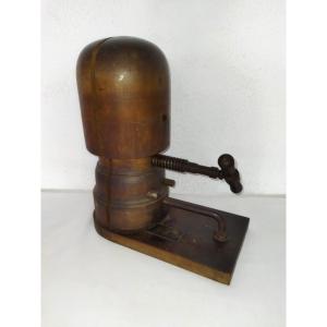 Adjustable Hat Form Wood And Steel Antique Hatter Milliner Trade Tool