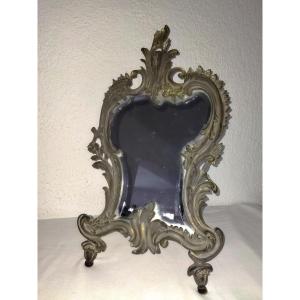 Large Louis XV Style Bronze Rocaille Mirror To Place