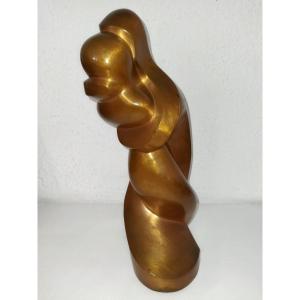 Pierre Mathieu "couple Enlaced" Sculpture Dated 1967 In Cast Aluminum Numbered 19/100