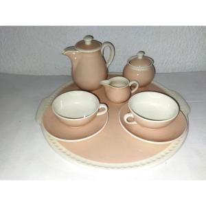 Villeroy & Boch Vintage Bi-color Tea Set Ecru And Pink