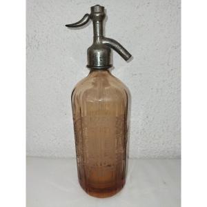 Antique Bar Siphon Pink Seltzer Water Complete "jarnac" Collection