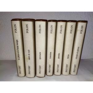 Jacques Prévert Works 7 Volumes Cloth Binding Publisher Illustrations Watercolors Folon 
