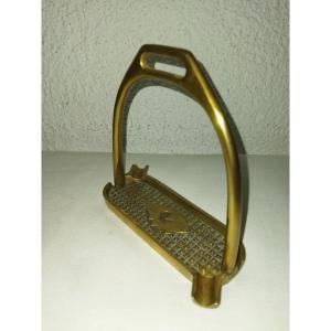 Stal Paris Vintage And Designer Brass Ashtray Horse Riding Stirrup Display Item Collection
