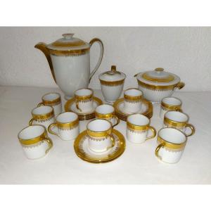 Limoges "unic" Gilded Tea Set Complete Tableware