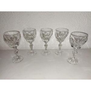 Villeroy & Boch 5 Footed Water Glasses Cut Crystal Table Art