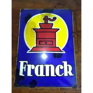 Enamel Plaque "franck" Production Romania Pepper/coffee Mill 1930/1940 Collection