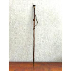 Makhila Basque Walking And Defense Stick Shepherd's Cane Medlar Leather Collection