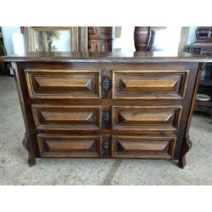 3 Drawer Chest Of Drawers In Relief In Solid Wood 53x126cms