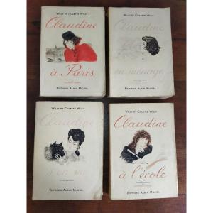 Curiosa "claudine..." Illustrations Georges Lepape 1930/1931 Willy & Colette Willy 4 Volumes
