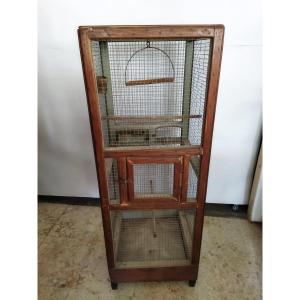 Aviary Bird Cage Wood And Metal Mesh 110cms High