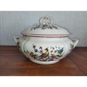 Villeroy & Boch "phonix" Soup Tureen With Bird And Flower Decor 