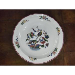 Villeroy & Boch "phoenix" Round, Hollow Dish With Bird And Flower Decoration 
